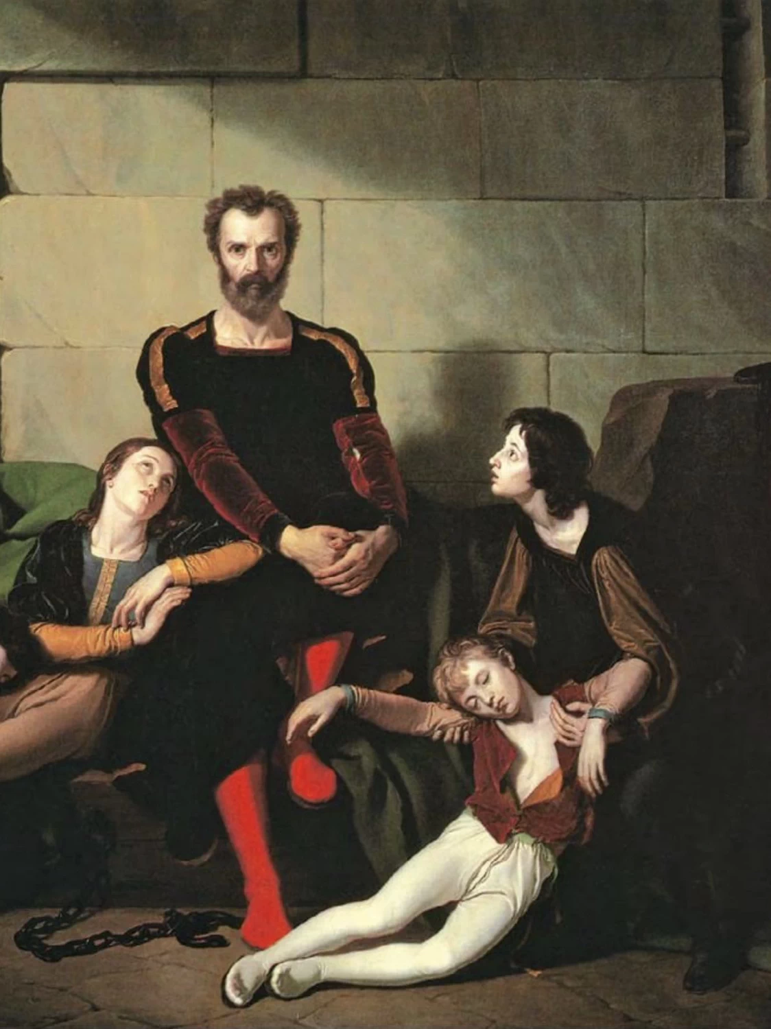 Conte Ugolino della Gherardesca con i figli nella torre della fame - Museo Ala Ponzone, Cremona, dettaglio